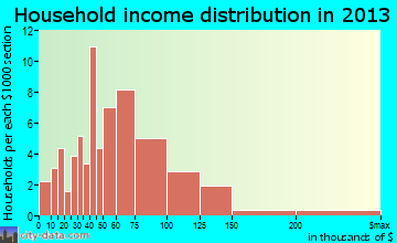 Union City household income distribution