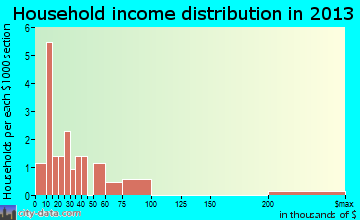Mitchell household income distribution
