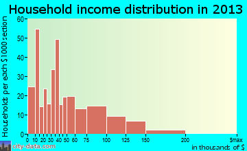 Metzger household income distribution