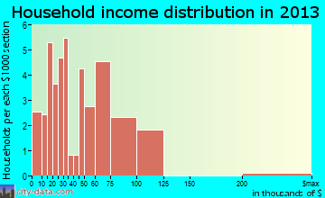 Lyons household income distribution