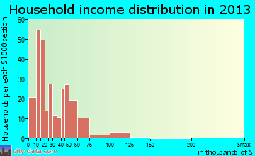 Rogue River household income distribution