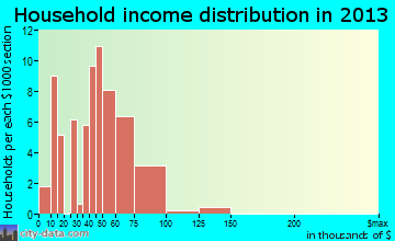 Halsey household income distribution