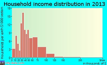 Brownsville household income distribution
