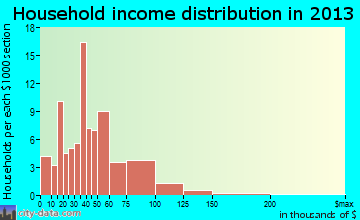 Bay City household income distribution