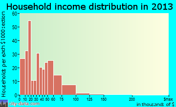 Union City household income distribution