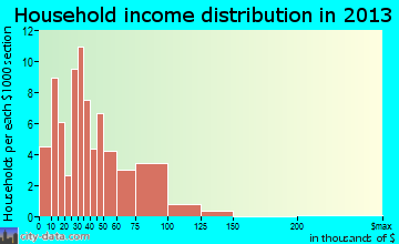 West Brownsville household income distribution
