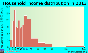 Ligonier household income distribution