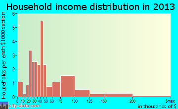 Madison household income distribution
