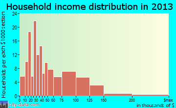 Matamoras household income distribution