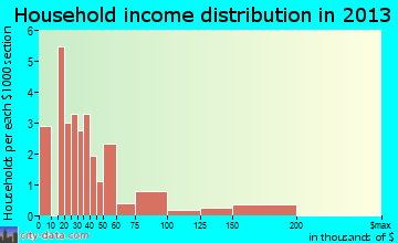 Mill Village household income distribution