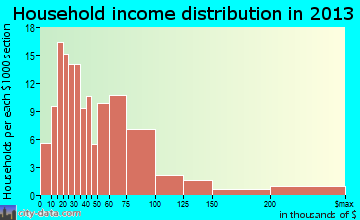 Muncy household income distribution