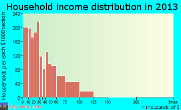 New Castle household income distribution