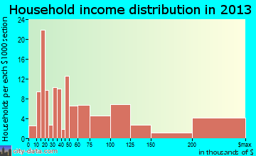 New Hope household income distribution