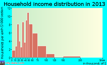 Pennsbury Village household income distribution