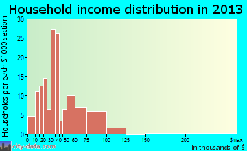 Port Carbon household income distribution