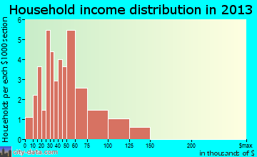 Rices Landing household income distribution