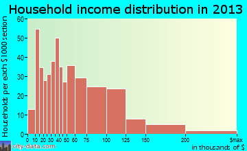 Brookhaven household income distribution