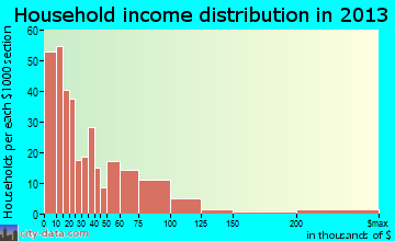 Clarion household income distribution
