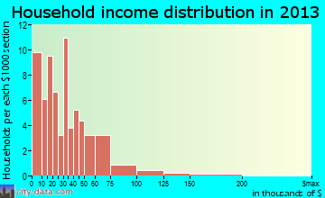 Saxton household income distribution