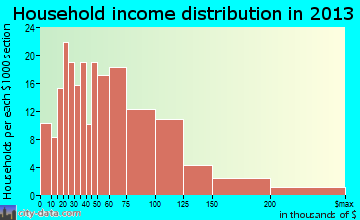 Sinking Spring household income distribution