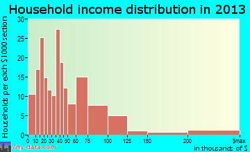 Conneaut Lakeshore household income distribution