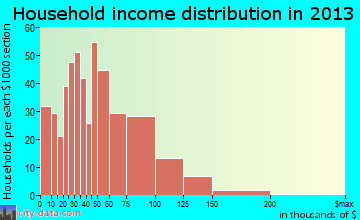 Elizabethtown household income distribution