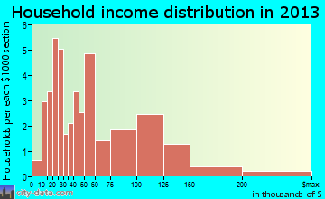 Fernville household income distribution