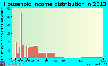 Nevada City household income distribution