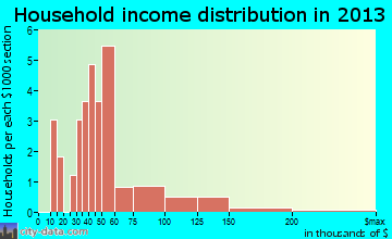 Jackson Center household income distribution