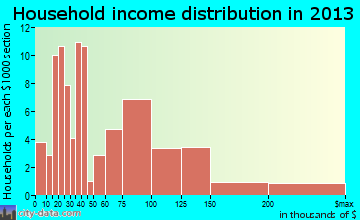 Langhorne household income distribution