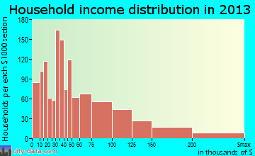 Newport household income distribution