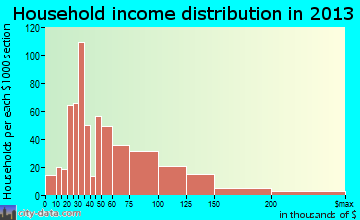 Bluffton household income distribution