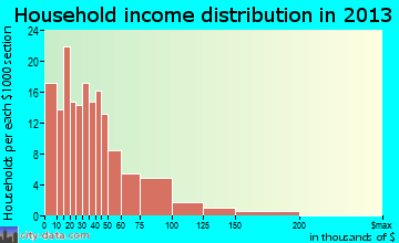 Burnettown household income distribution