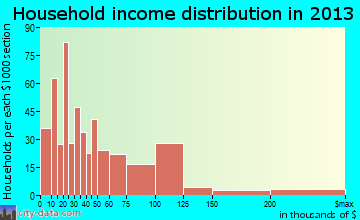 Camden household income distribution