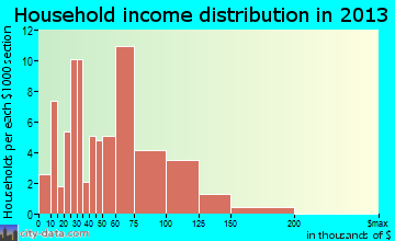 Elgin household income distribution