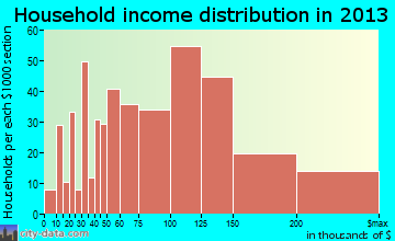 Five Forks household income distribution