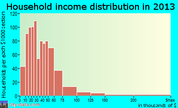 Garden City household income distribution
