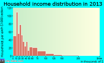 Georgetown household income distribution