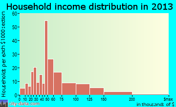Newport household income distribution