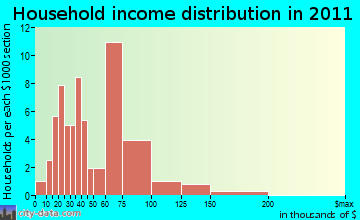Parris Island household income distribution