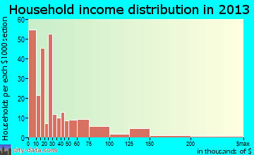 Saluda household income distribution