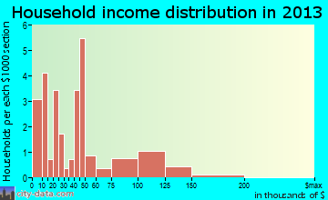 Snelling household income distribution
