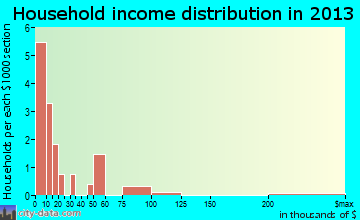 Ulmer household income distribution