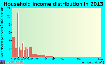 Rosebud household income distribution