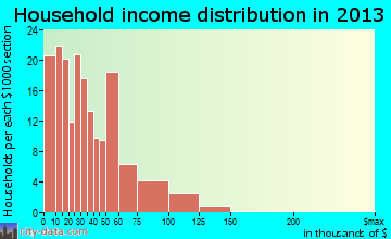 Custer household income distribution
