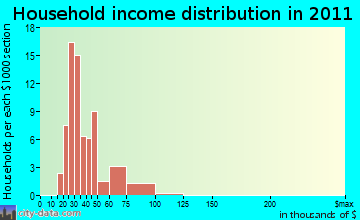 Ellsworth AFB household income distribution