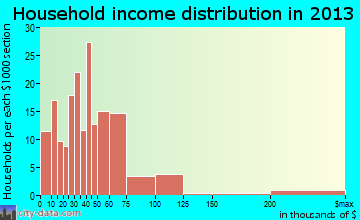 Chamberlain household income distribution