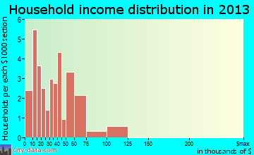 Bridgewater household income distribution