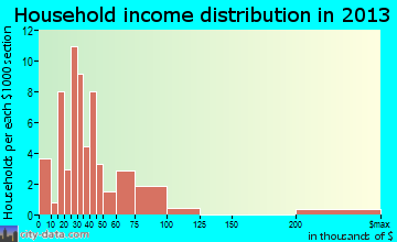 Irene household income distribution