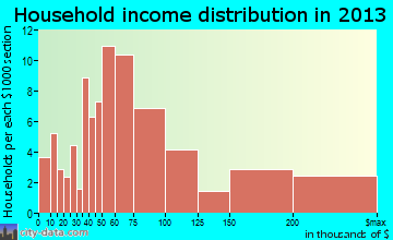 Indian Springs Village household income distribution